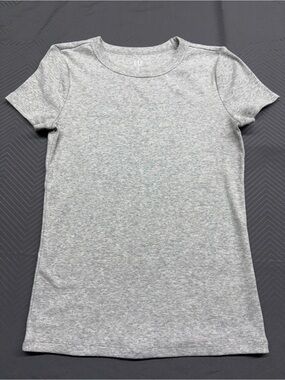 GAP Women’s Ribbed Short Sleeve Tee - Heather Gray Size XS